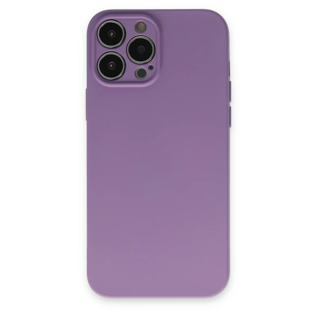 iPhone 13 Pro Nano İçi Kadife Silikon Kılıf - Koyu Lila