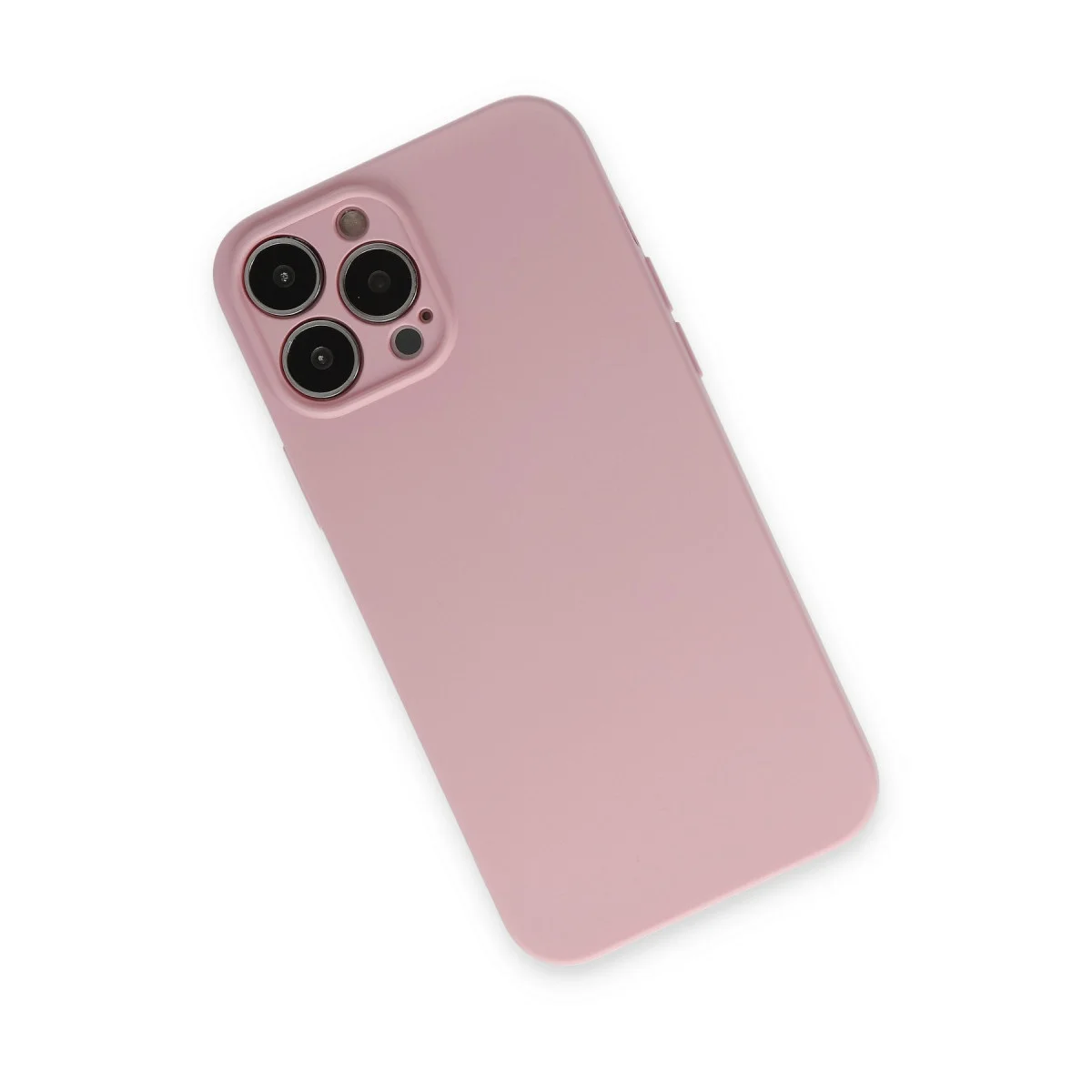 iPhone 13 Pro Nano İçi Kadife Silikon Kılıf - Pembe Premium Koruma