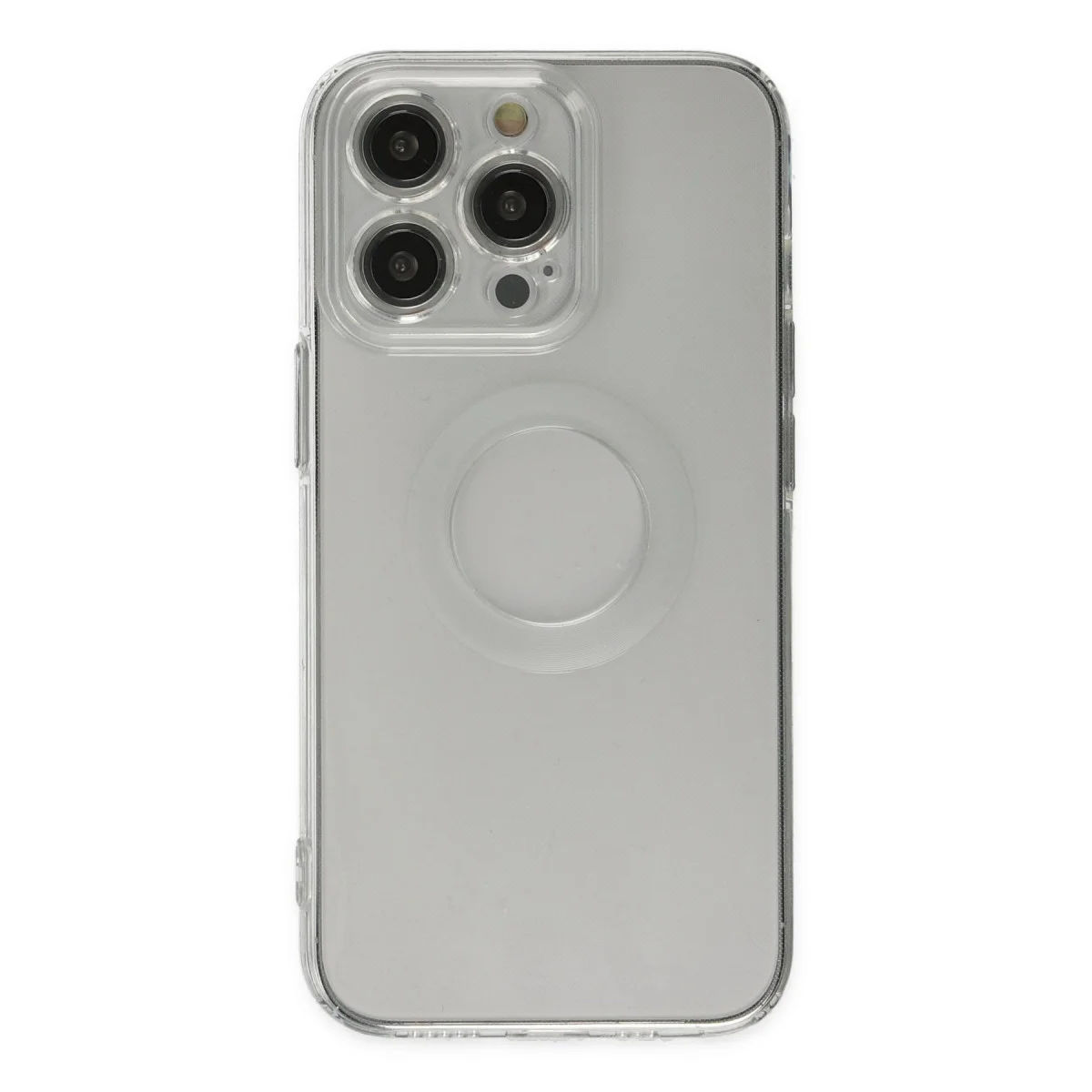 iPhone 13 Pro Silikon Kılıf - Şeffaf Santa Lens Kamera Koruması