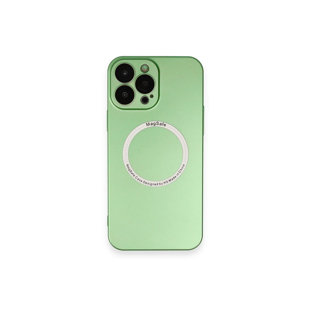 iPhone 13 Pro Silikon Kılıf Magsafe Lens - Yeşil Tam Koruma ve Kablosuz Şarj Desteği