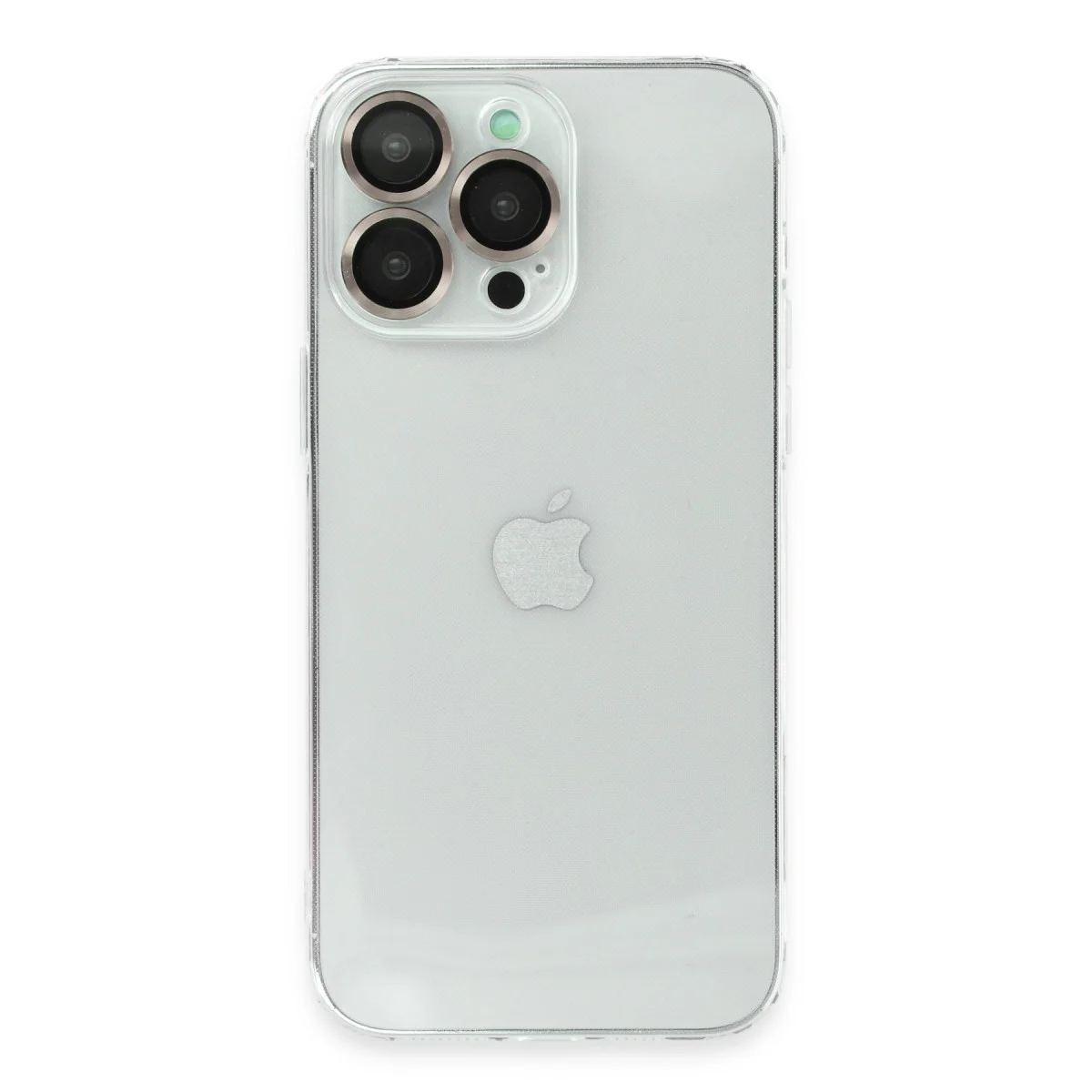 iPhone 13 Pro Silikon Kılıf - Yeşil Luko Lens Koruyucu Kılıf