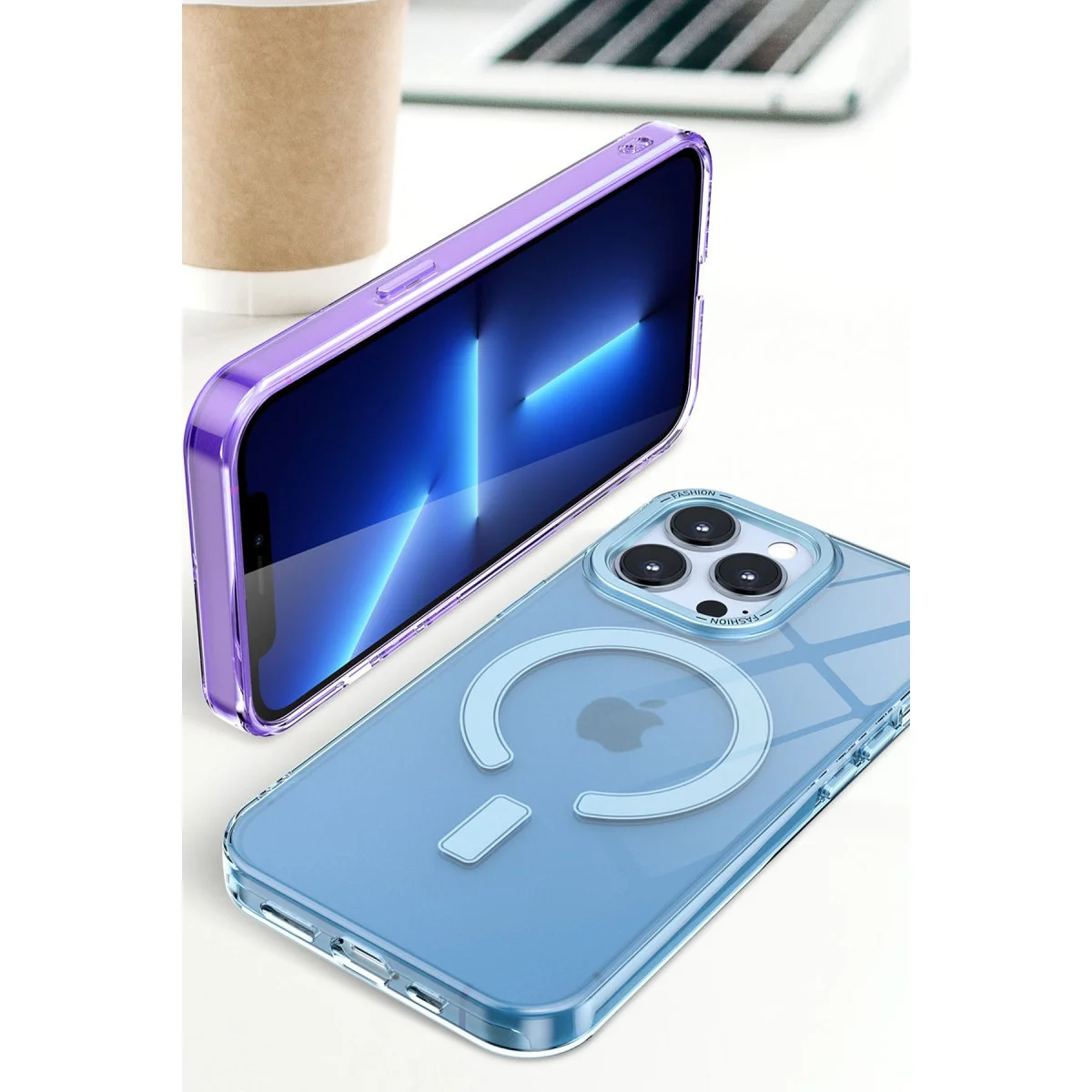 iPhone 13 Pro Troy Magsafe Kılıf - Mor