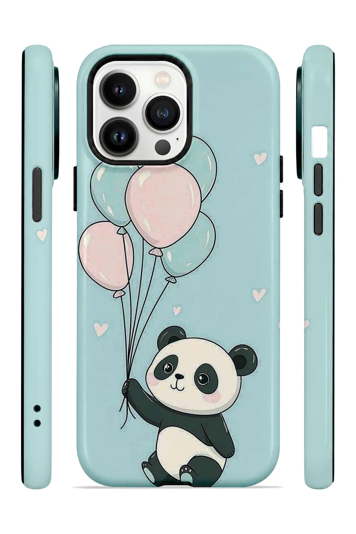 iPhone 13 Pro Vorian Çift Katmanlı Balonlu Pandalı Kılıf - Görsel 3