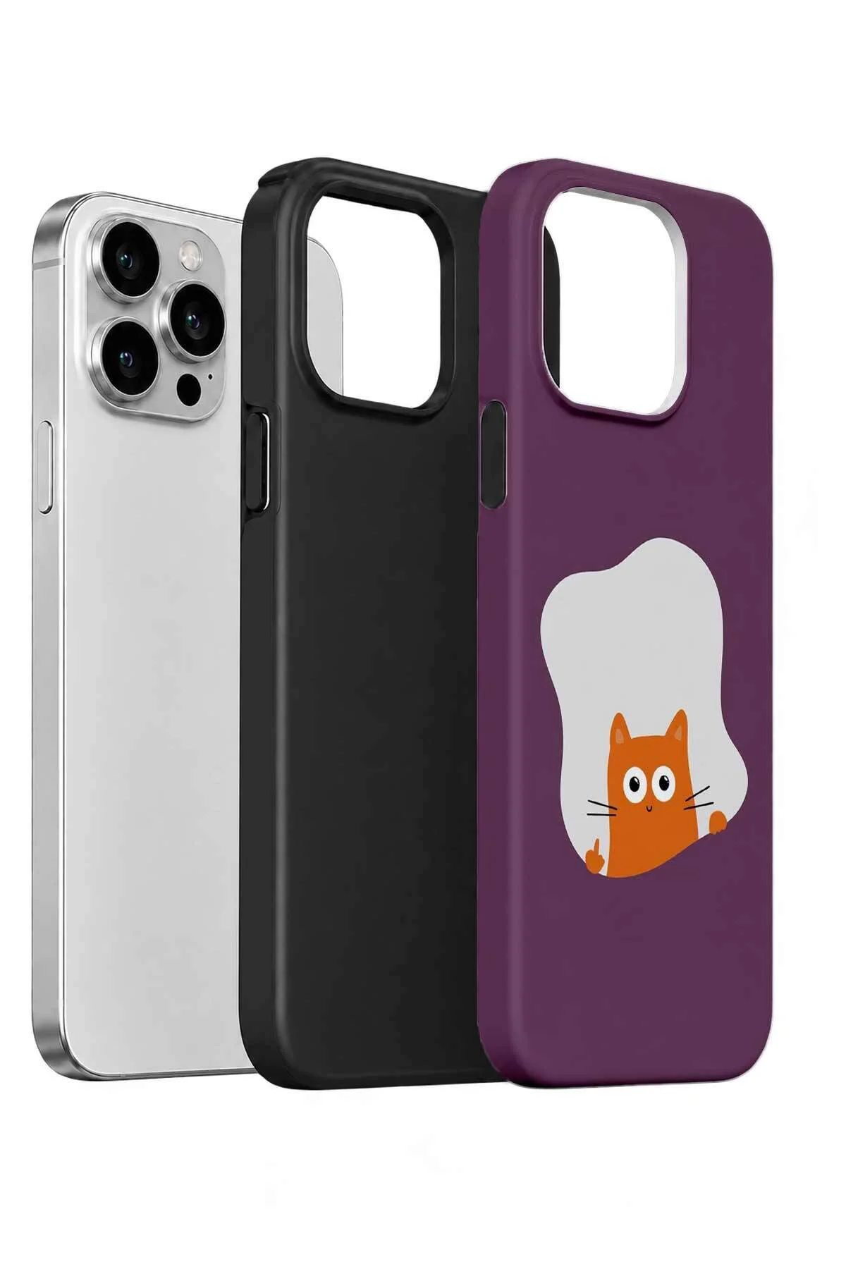 iPhone 13 Pro Vorian Çift Katmanlı Su Birikintili Kedili Kılıf iPhone 13 Pro Vorian Çift Katmanlı Su Birikintili Kedili Kılıf - Görsel 2