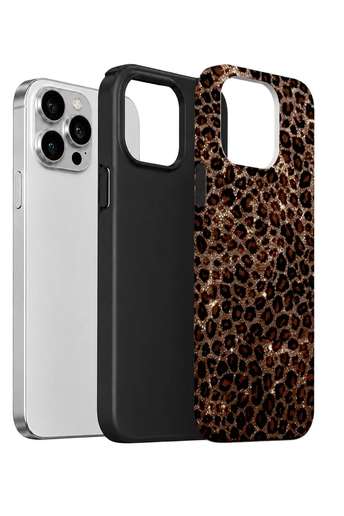 iPhone 13 Pro Vorian Çift Katmanlı Klasik Leopar Kılıf - Görsel 2