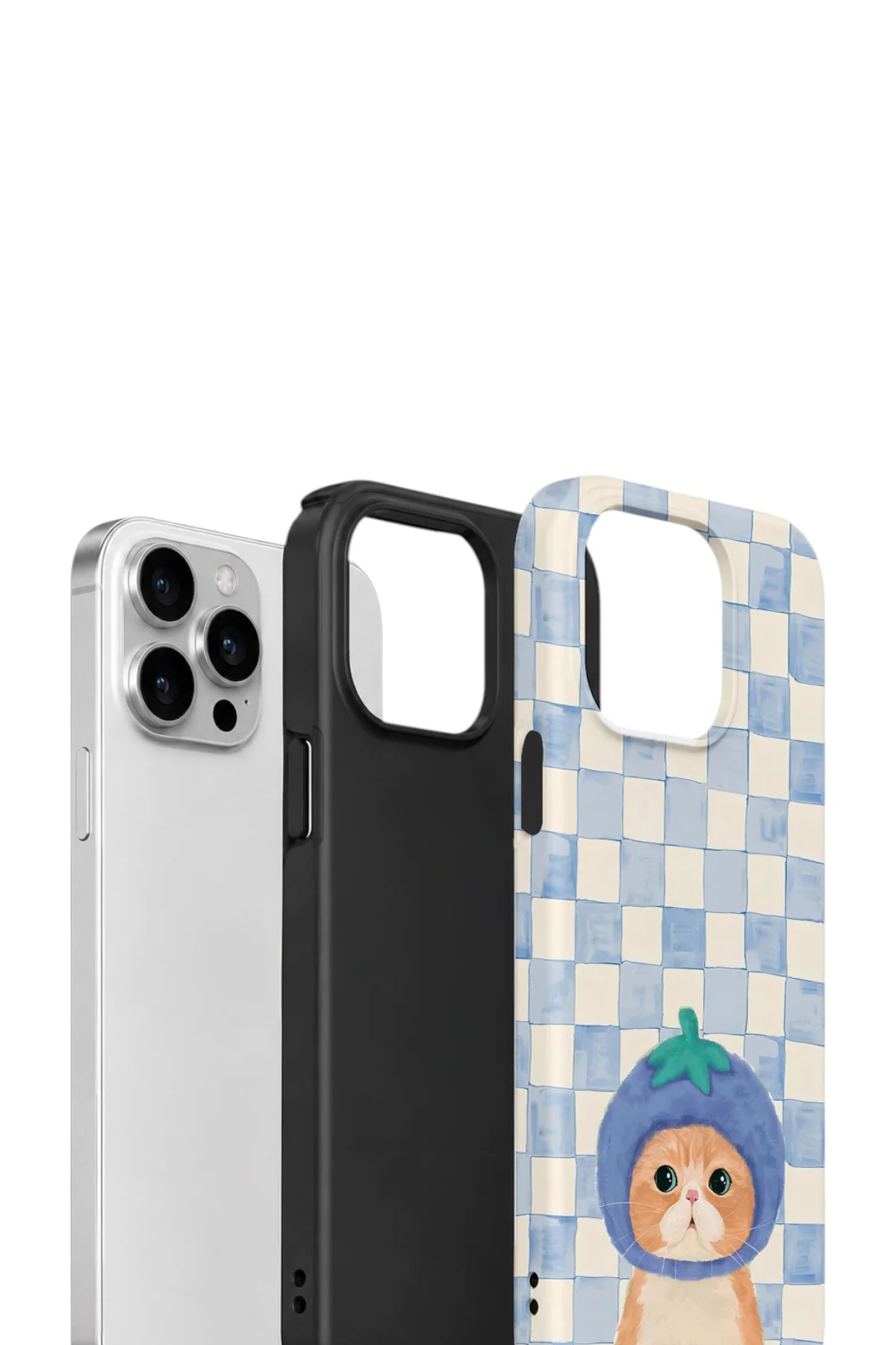 iPhone 13 Pro Vorian Yough Kılıf Blueberry Cat Check