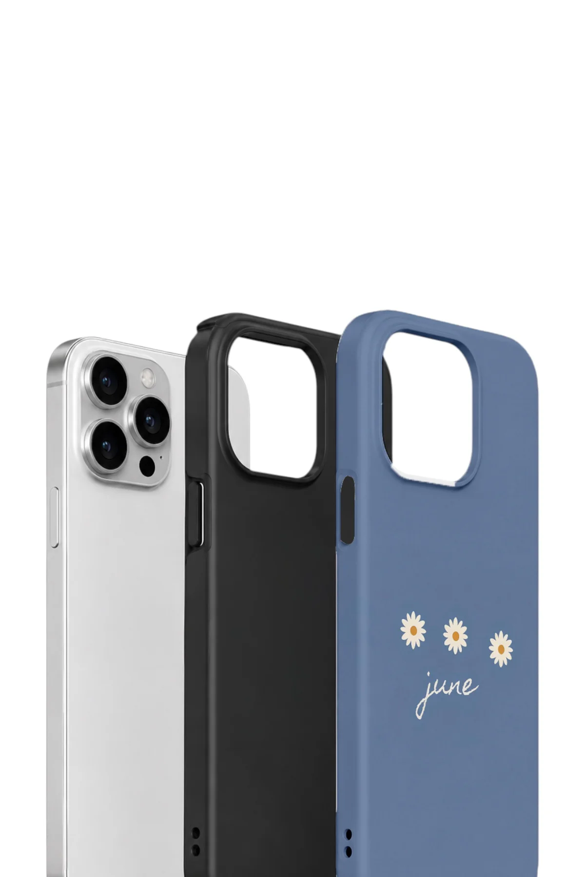 iPhone 13 Pro Vorian Çift Katmanlı Kılıf June Daisy Blue