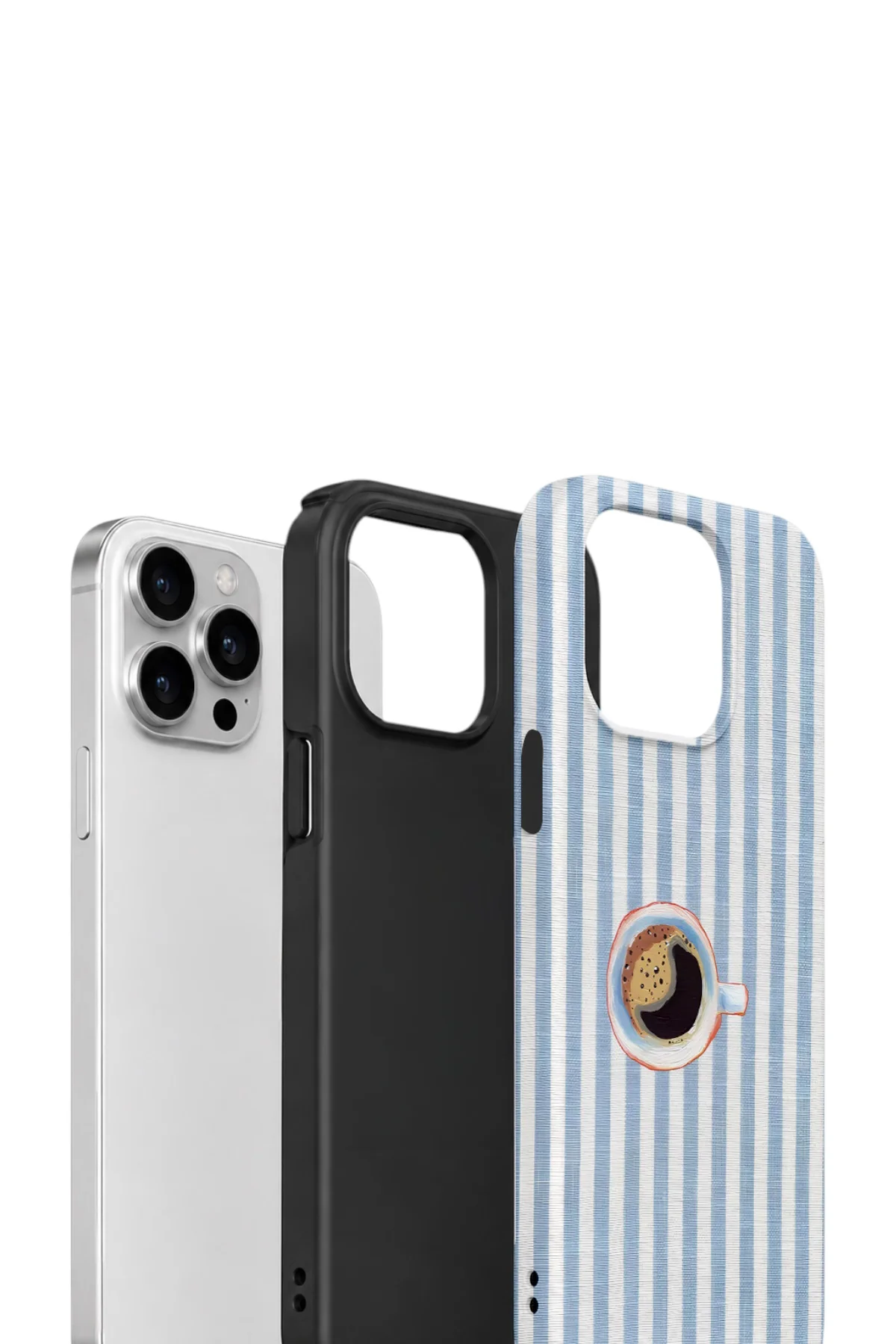 iPhone 13 Pro Vorian Yough Kılıf Morning Coffee Stripe