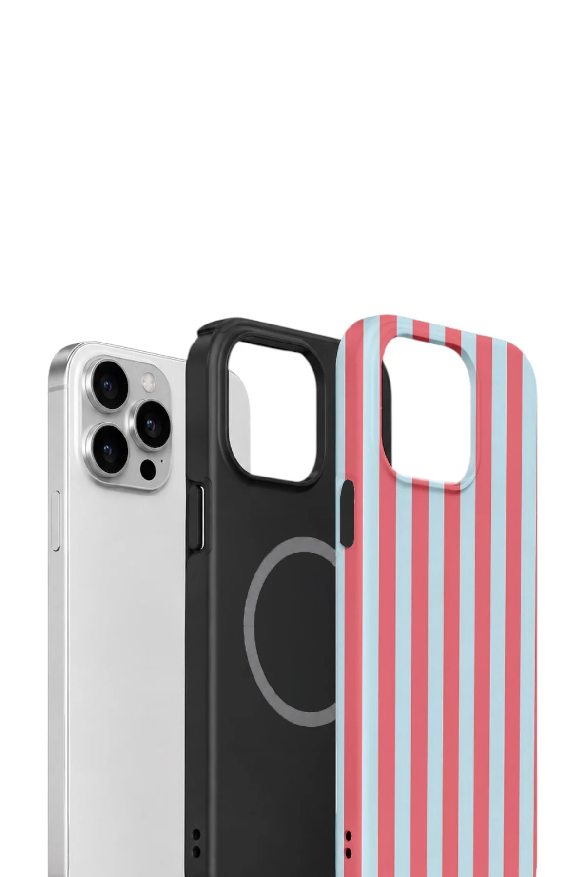 iPhone 13 Pro Vorian Çift Katmanlı MagSafe Kılıf Poolside Candy Stripe