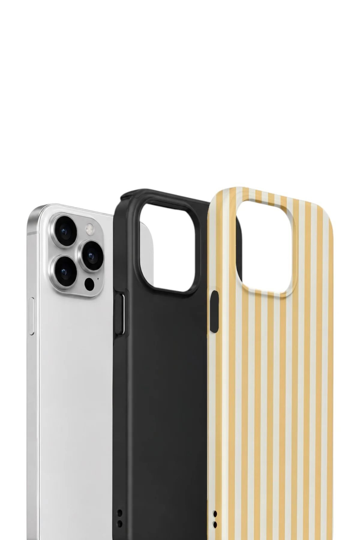 iPhone 13 Pro Vorian Çift Katmanlı Kılıf Vanilla Pinstripe
