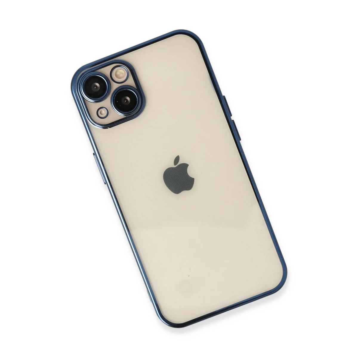 iPhone 13 Razer Lensli Silikon Kılıf - Lacivert, Şık ve Korumalı