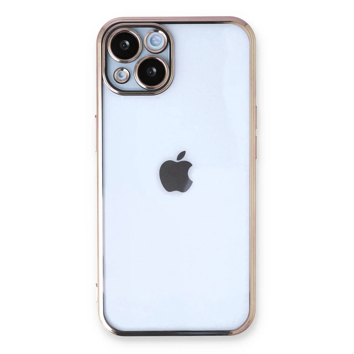 iPhone 13 Razer Lensli Silikon Kılıf - Gold