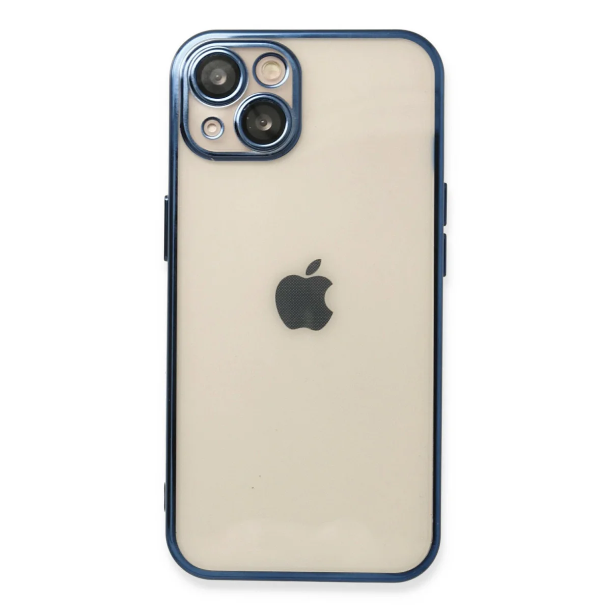 iPhone 13 Razer Lensli Silikon Kılıf - Lacivert, Şık ve Korumalı