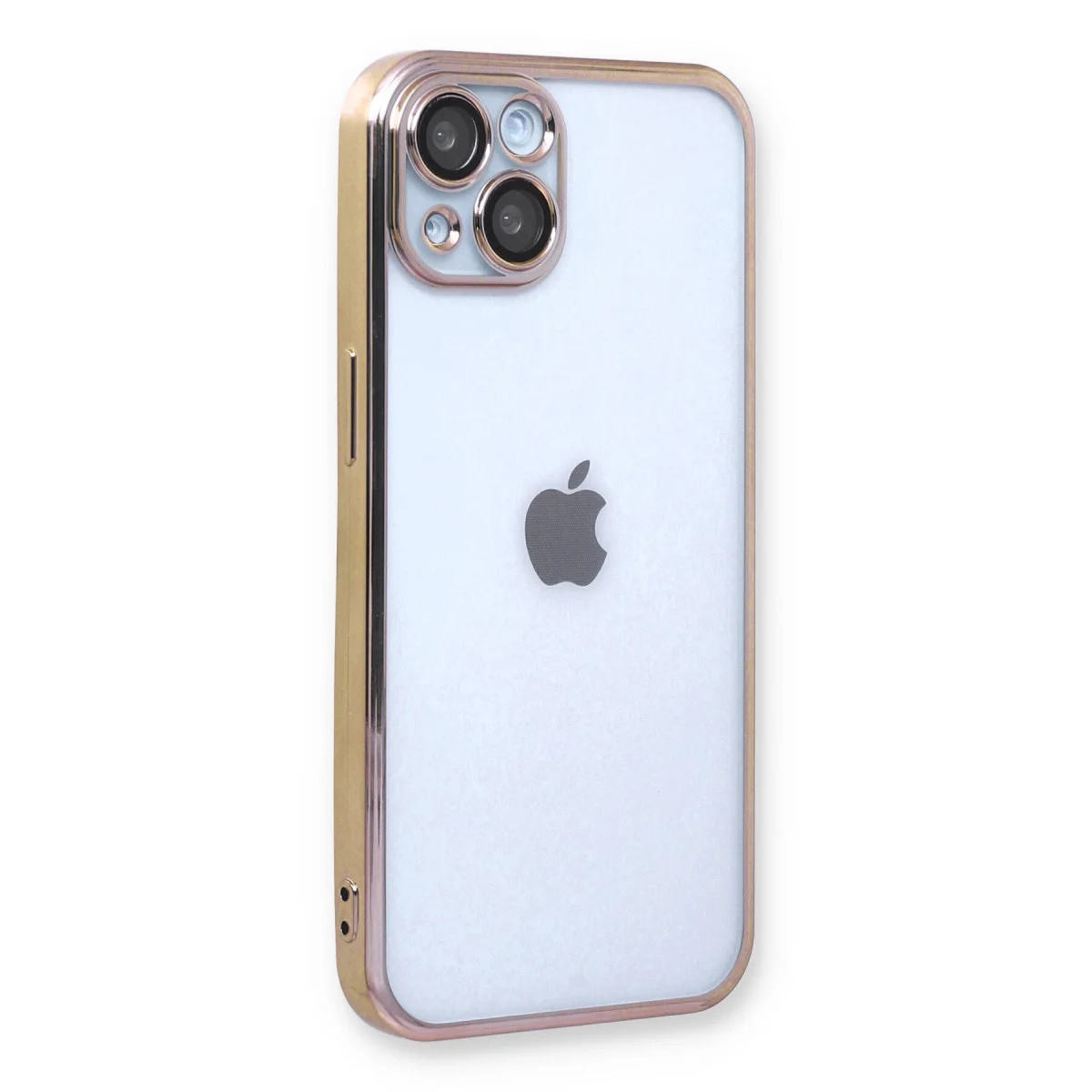 iPhone 13 Razer Lensli Silikon Kılıf - Gold