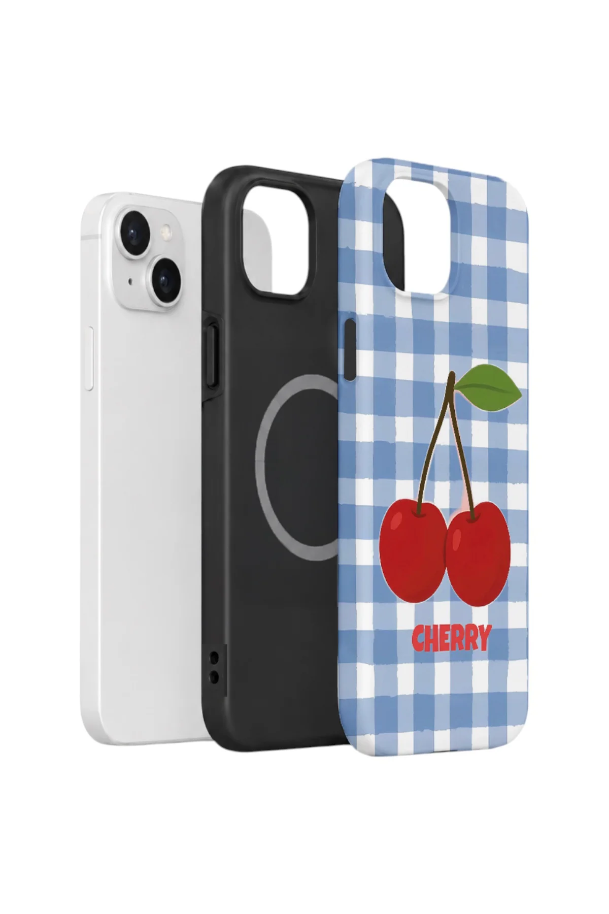 iPhone 13 Vorian Çift Katmanlı MagSafe Kılıf Cherry Picnic