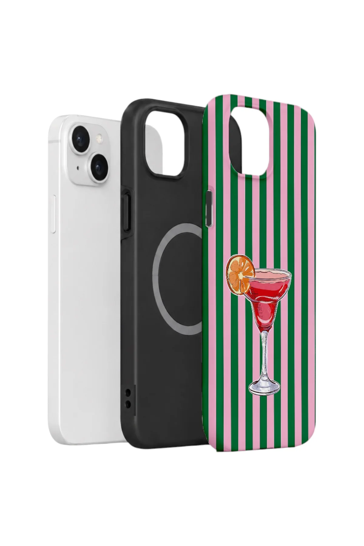 iPhone 13 Vorian Çift Katmanlı MagSafe Kılıf Pink Citrus Cocktail