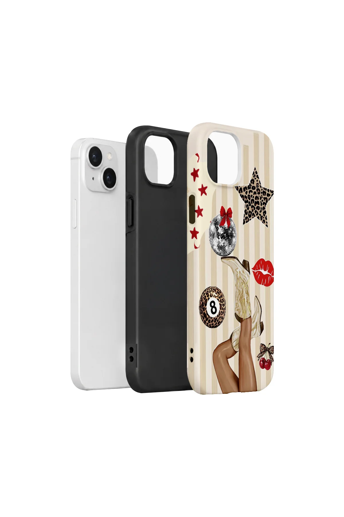 iPhone 13 Vorian Çift Katmanlı Retro Leopar Kolaj Kılıf iPhone 13 Vorian Çift Katmanlı Retro Leopar Kolaj Kılıf - Görsel 2
