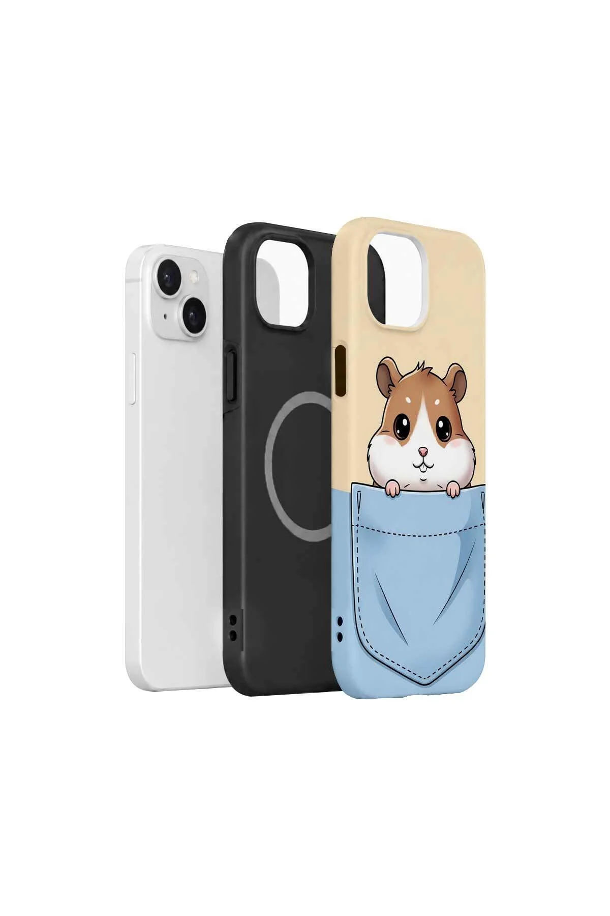 iPhone 13 Vorian MagSafe Çift Katmanlı Cepli Hamsterli Kılıf iPhone 13 Vorian MagSafe Çift Katmanlı Cepli Hamsterli Kılıf - Görsel 2