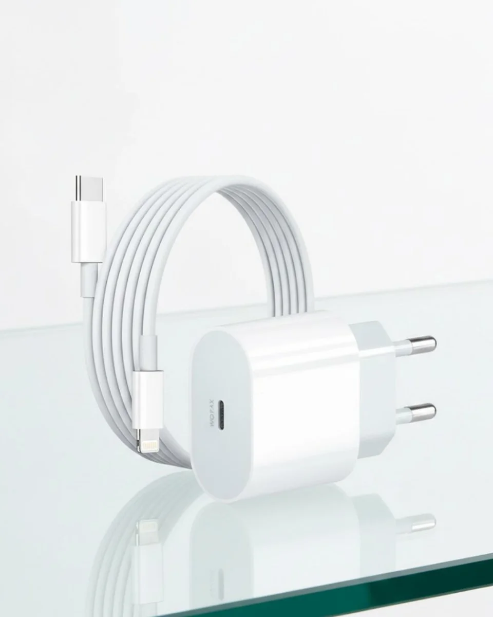 iPhone 14 13 12 11 Pro Pro Max 20W PD Lightning Hızlı Şarj Adaptörü Seti