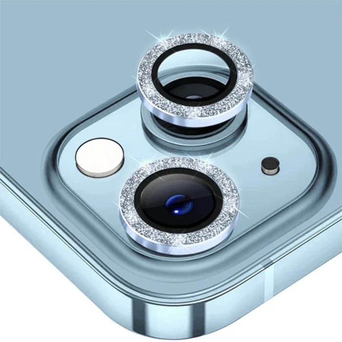iPhone 14 / 14 Plus Kamera Lens Koruyucu – Diamond Taşlı Metal Çerçeve