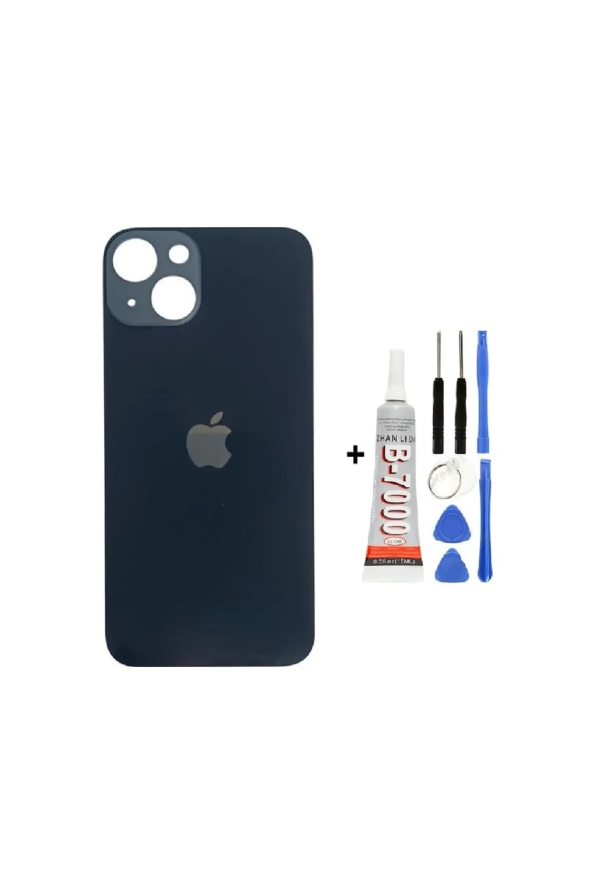 İphone 14 Arka Kapak Cam +yapıştırıcı B700 + Tamir Seti - Mavi