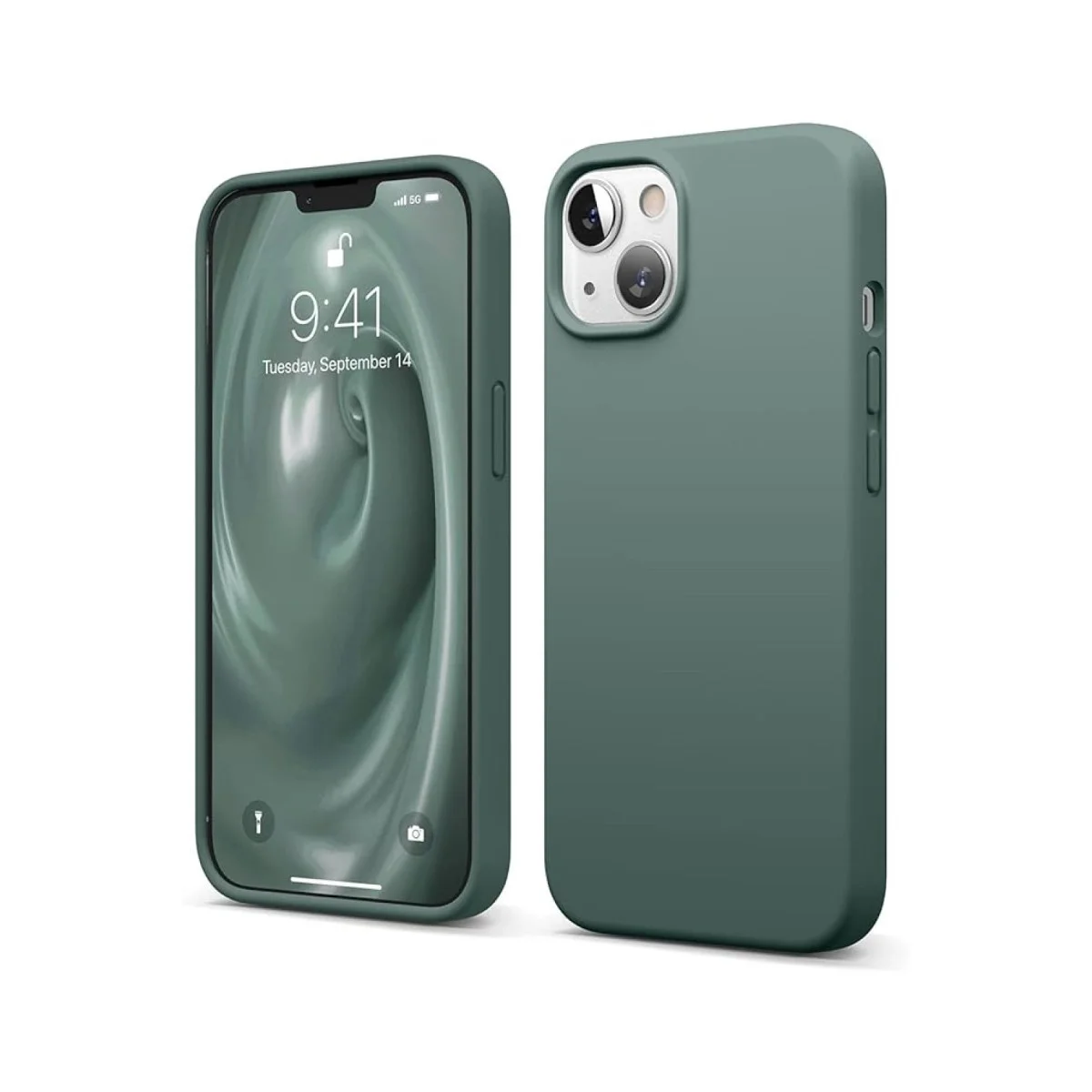 iPhone 14 First Silikon Kılıf - Koyu Yeşil, Ultra İnce & Premium Koruma