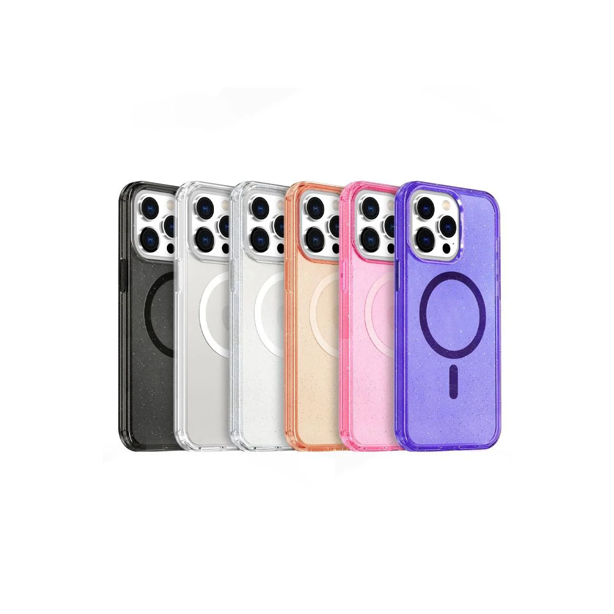 iPhone 14 ile Uyumlu MagSafe Kılıf - Siyah Glow Parlak Kapak iPhone 14 ile Uyumlu MagSafe Kılıf - Siyah Glow Parlak Kapak
