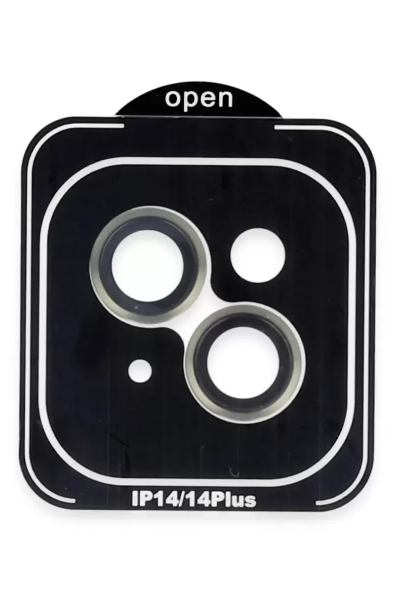 iPhone 14 ile Uyumlu PVD Metal Kamera Lens Koruyucu - Yeşil