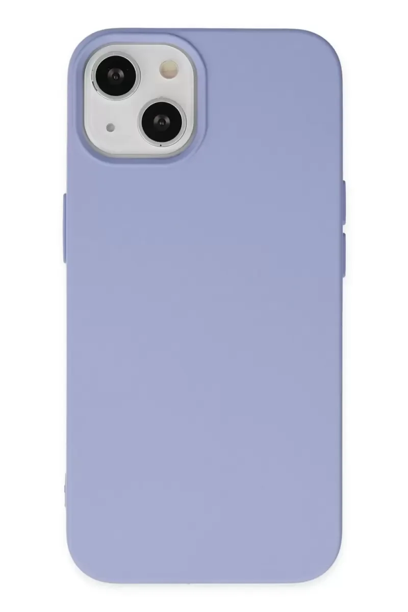 iPhone 14 ile Uyumlu Nano İç Li Kadife Silikon Kılıf - Lila