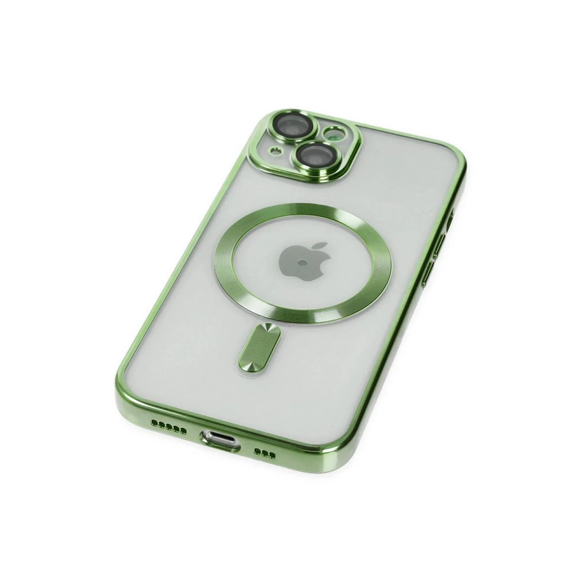 iPhone 14 ile Uyumlu Kross Magneticsafe Şeffaf Kılıf - Koyu Yeşil iPhone 14 ile Uyumlu Kross Magneticsafe Şeffaf Kılıf - Koyu Yeşil