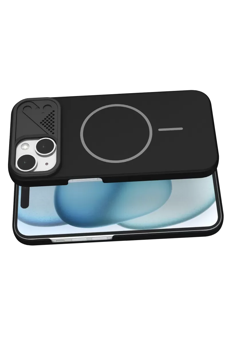 iPhone 14 ile Uyumlu MagSafe Kapak - Siyah | Ultra İnce ve Darbeye Dayanıklı