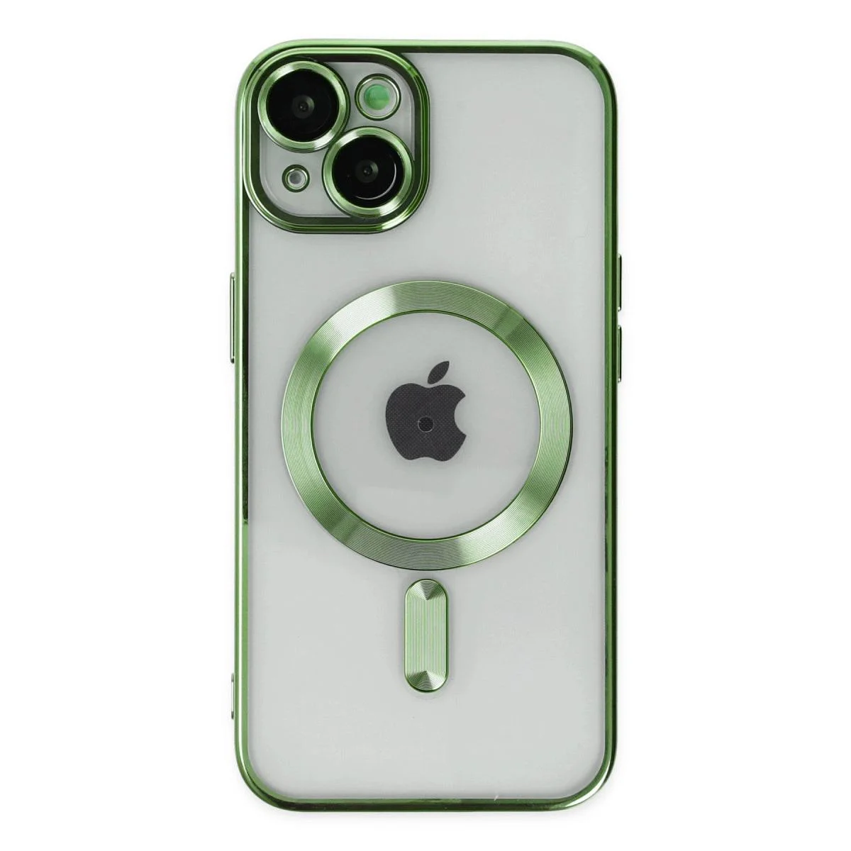 iPhone 14 ile Uyumlu Kross Magneticsafe Şeffaf Kılıf - Koyu Yeşil iPhone 14 ile Uyumlu Kross Magneticsafe Şeffaf Kılıf - Koyu Yeşil