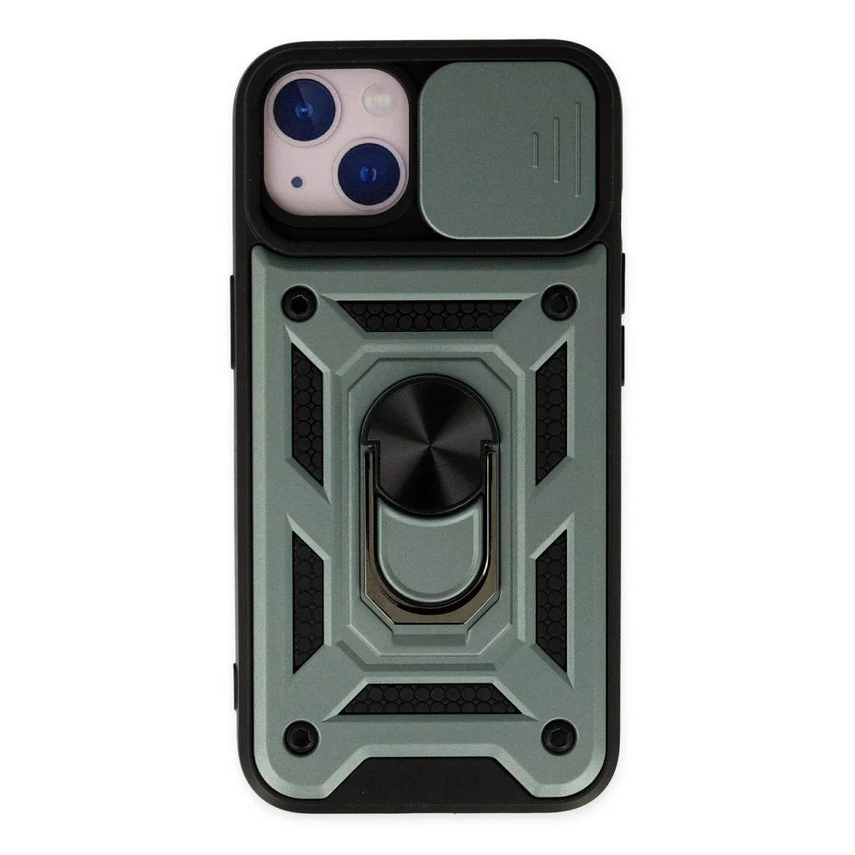 iPhone 14 ile Uyumlu Lens Kapaklı Yüzüklü Silikon Kılıf - Yeşil Darbe Korumalı Fiyatı, Yorumları ve Özellikleri
