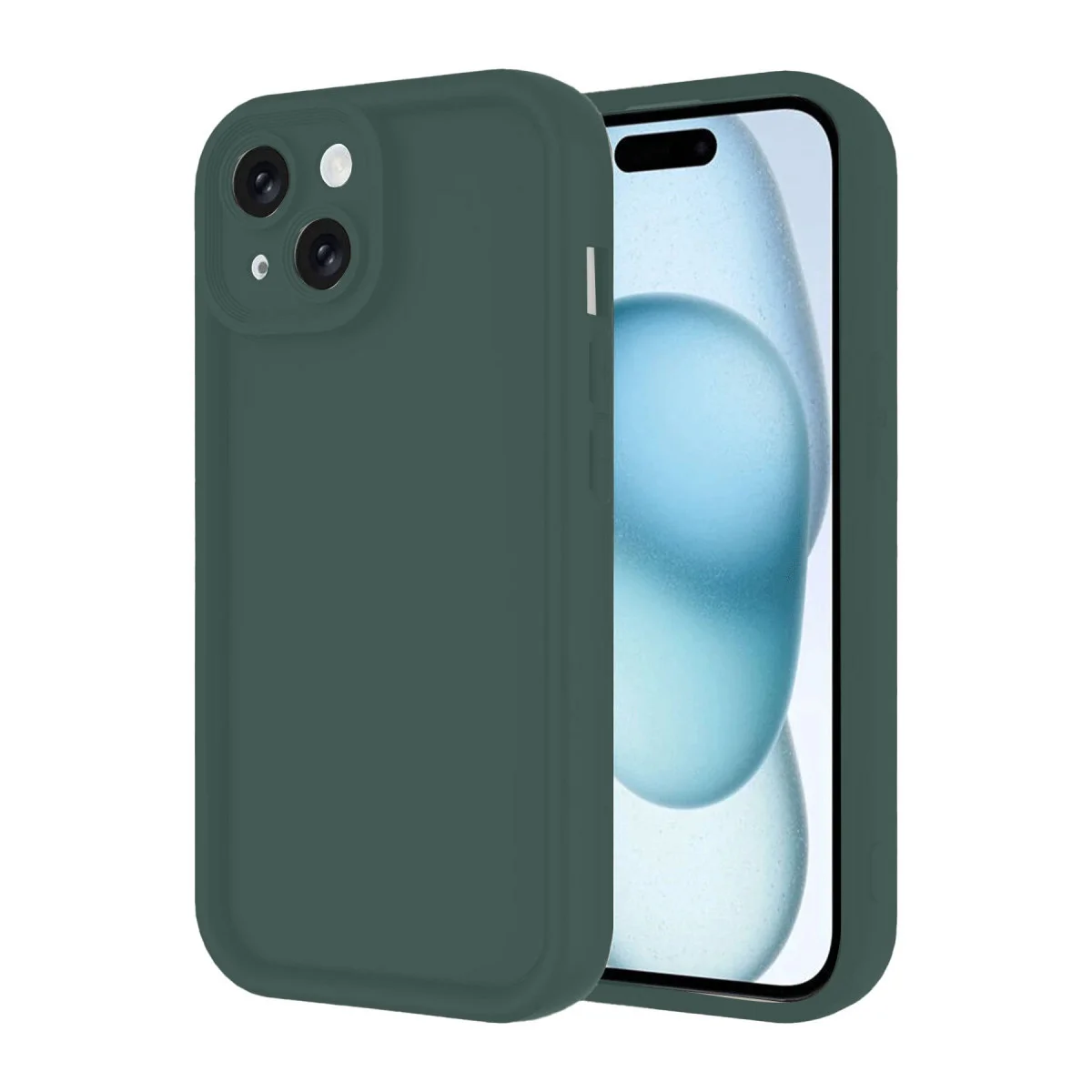 iPhone 14 Kılıf Viera Silikon - Koyu Yeşil ve Maksimum Koruma