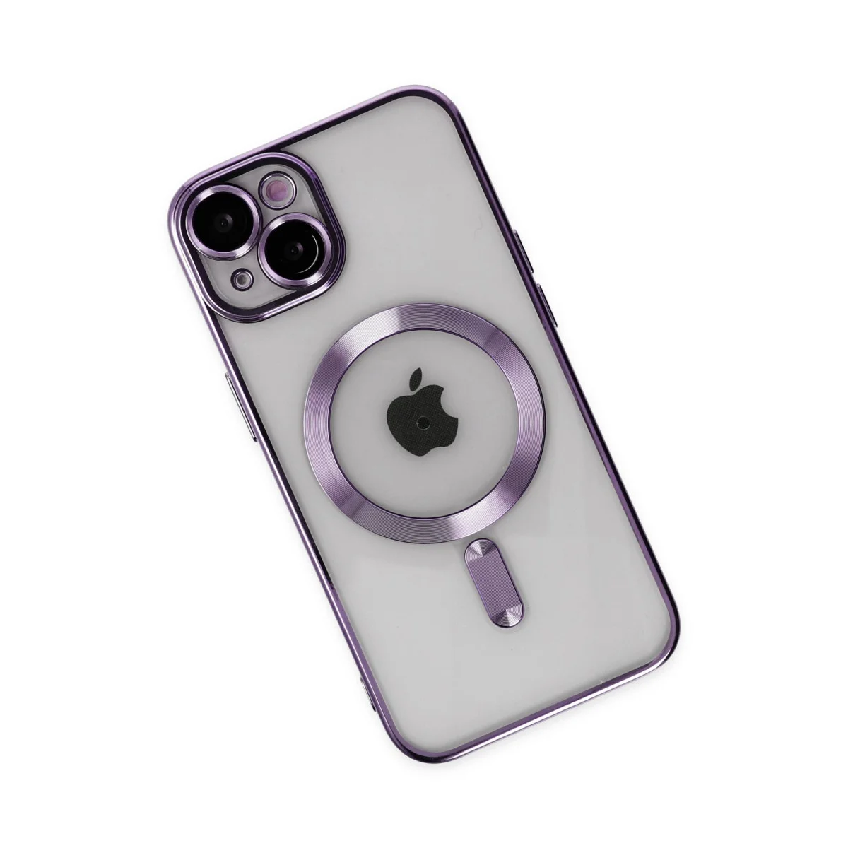 iPhone 14 Kross Magneticsafe Mor Kılıf - Şeffaf, Korumalı ve MagSafe Uyumlu