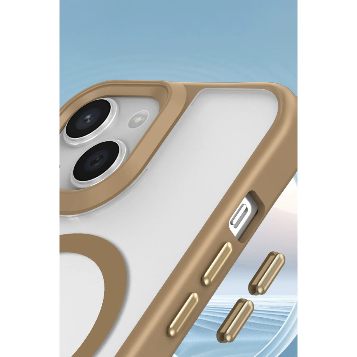 iPhone 14 MagSafe Silikon Kılıf - Enka Serisi Siyah (Airbag & Askı Aparatlı)