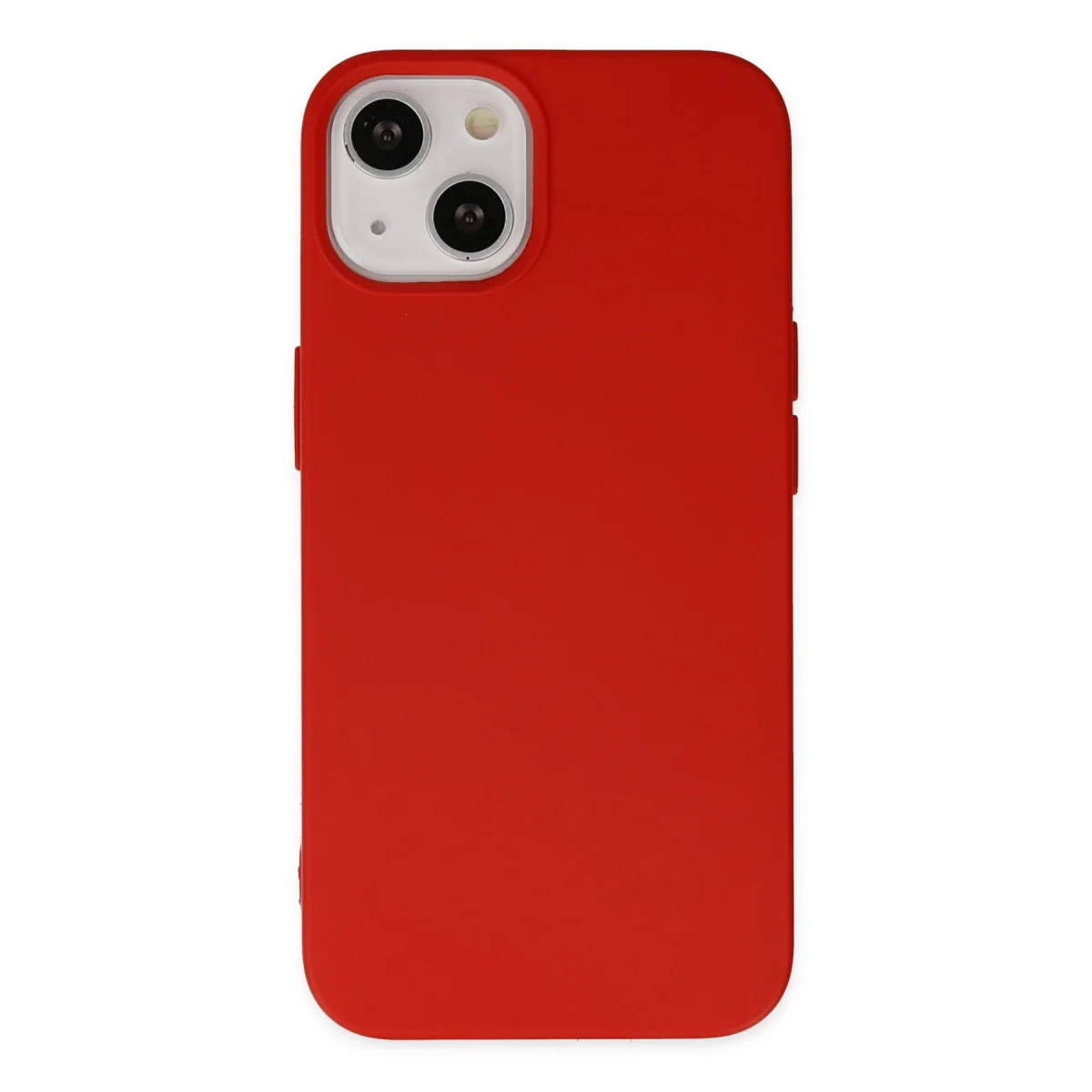 iPhone 14 Nano İçi Kadife Silikon Kılıf - Kırmızı, Şık ve Koruyucu
