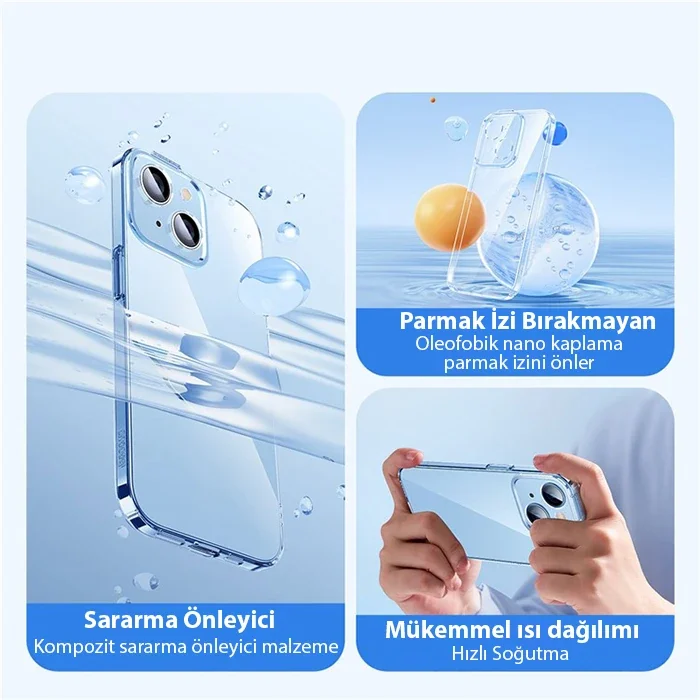 iPhone 14 Plus 6.7 Kılıf & Kırılmaz Cam Set - Darbeye Dayanıklı Ultra İnce Silikon