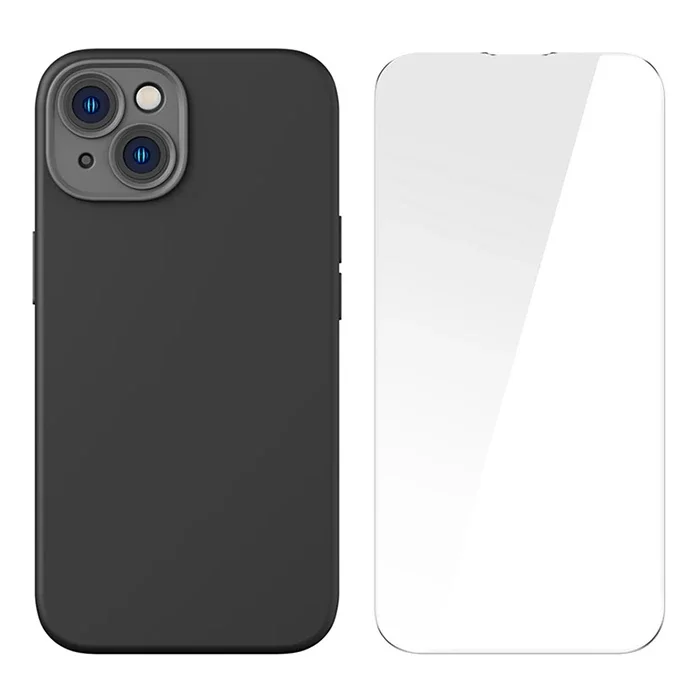 iPhone 14 Plus 6.7 Magsafe Silikon Kılıf & Ekran Koruyucu Set - Manyetik Kablosuz Şarj Uyumlu