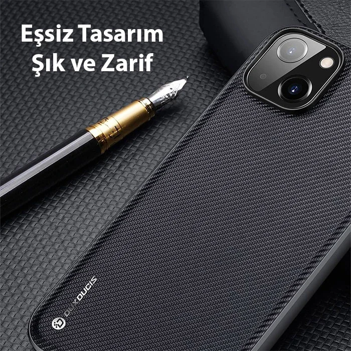 iPhone 14 Plus 6.7" Premium Dokuma Silikon Kılıf – Darbe Emişli 5 Katmanlı Koruma