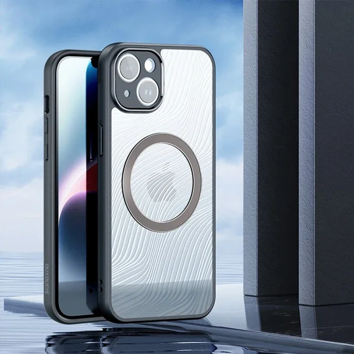 iPhone 14 Plus Aimo Series MagSafe Buzlu Sert PC-TPU Kılıf - Premium Darbe ve Su Koruması