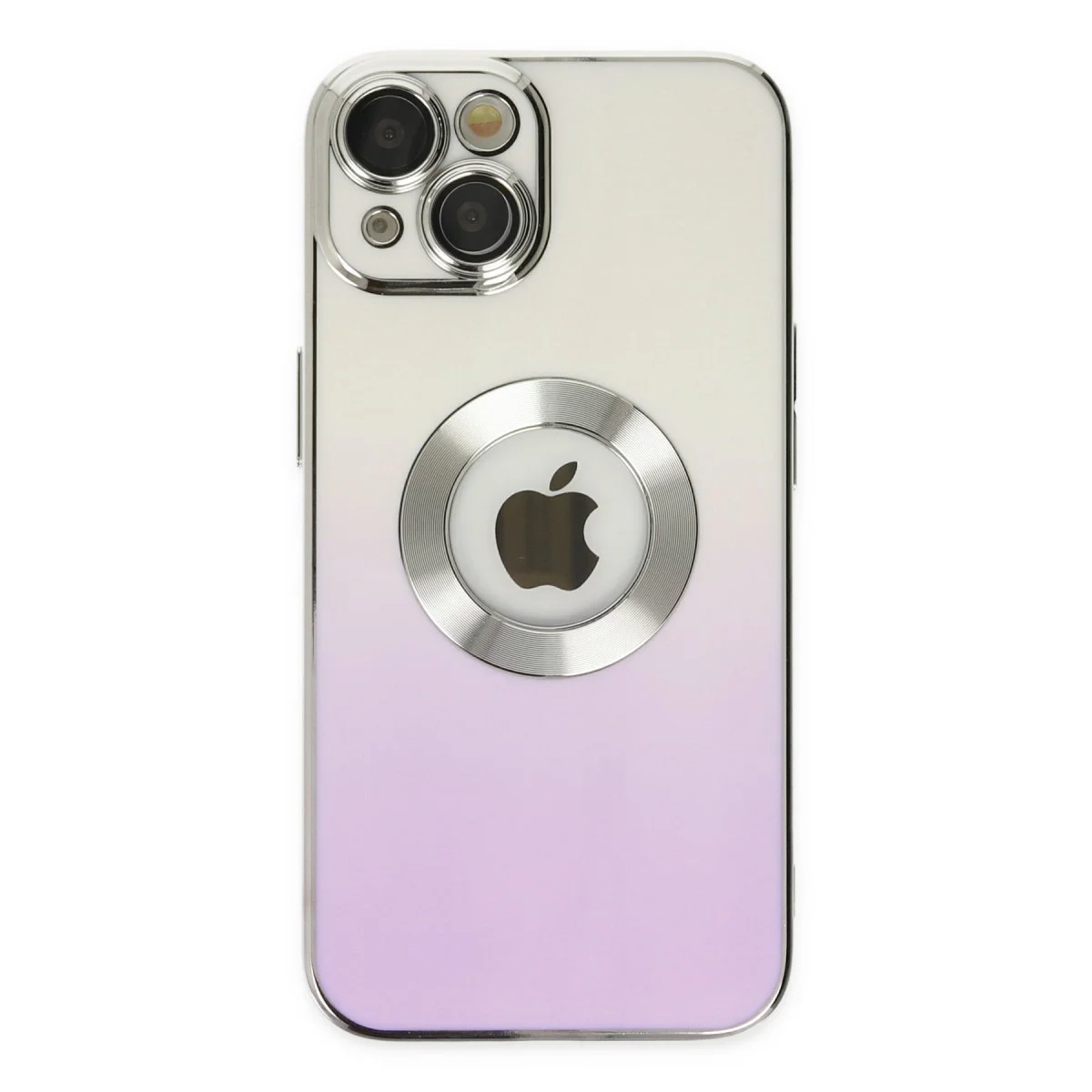 iPhone 14 Plus Best Silikon Kılıf - Mor (Şeffaf Yapı) - Tam Koruma
