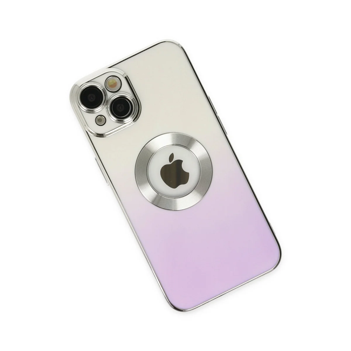 iPhone 14 Plus Best Silikon Kılıf - Mor (Şeffaf Yapı) - Tam Koruma