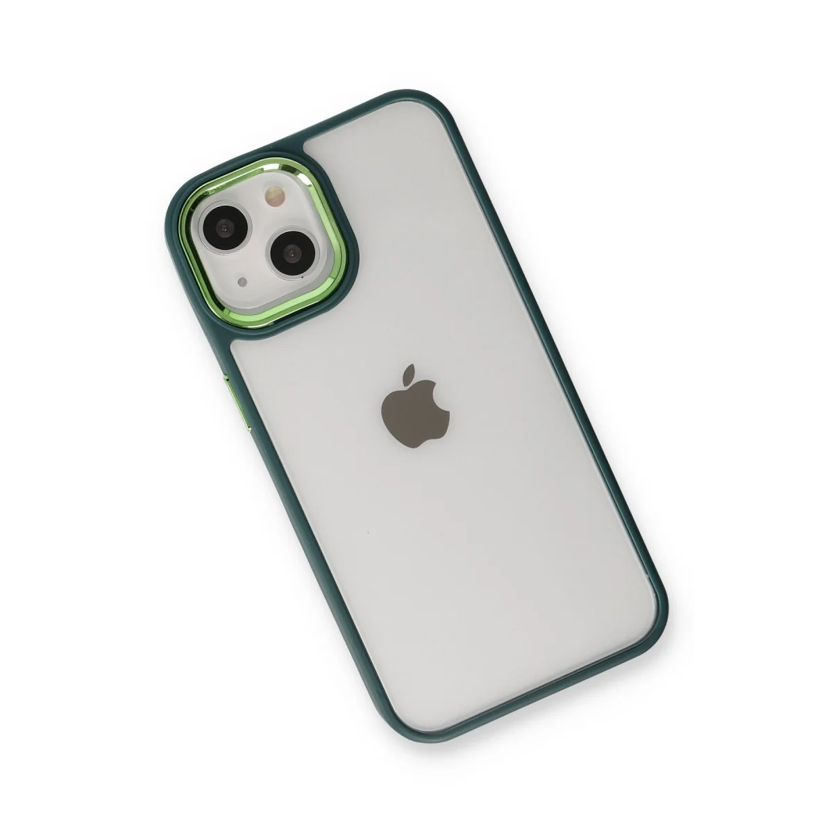 iPhone 14 Plus Dora Kapak - Haki Yeşil Premium Kılıf