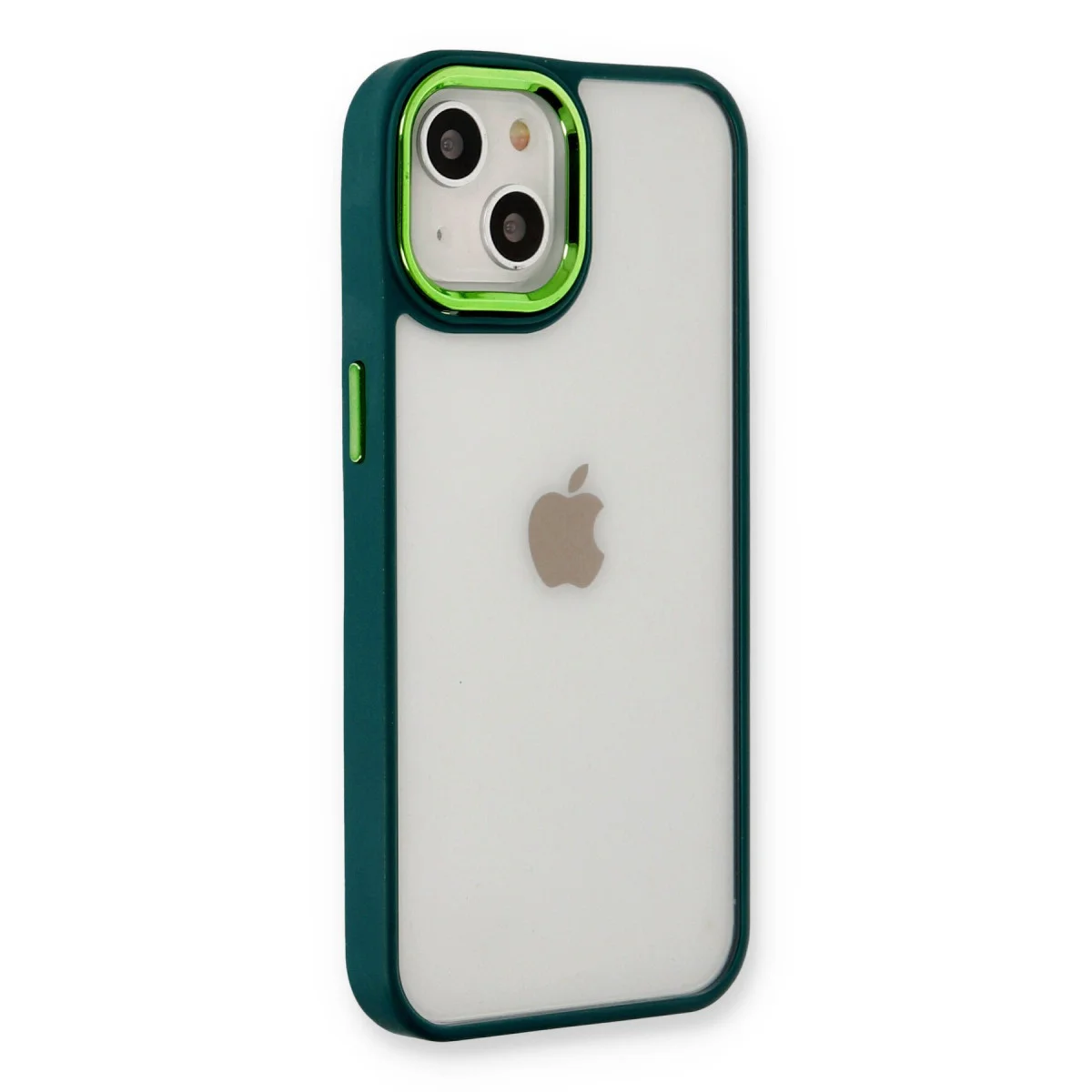 iPhone 14 Plus Dora Kapak - Haki Yeşil Premium Kılıf