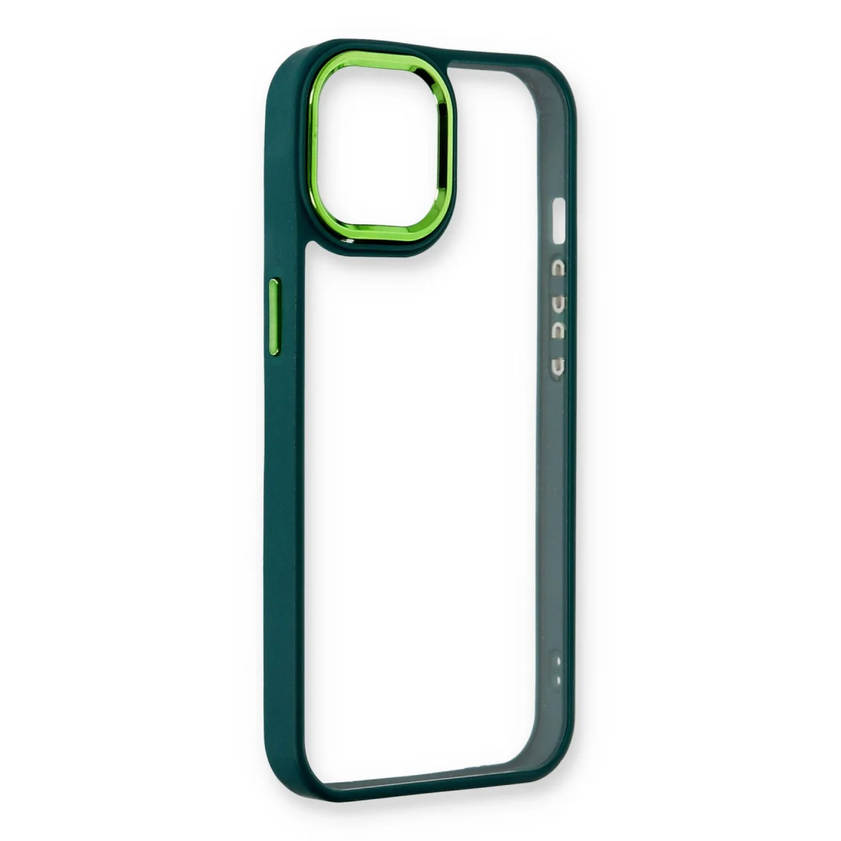iPhone 14 Plus Dora Kapak - Haki Yeşil Premium Kılıf