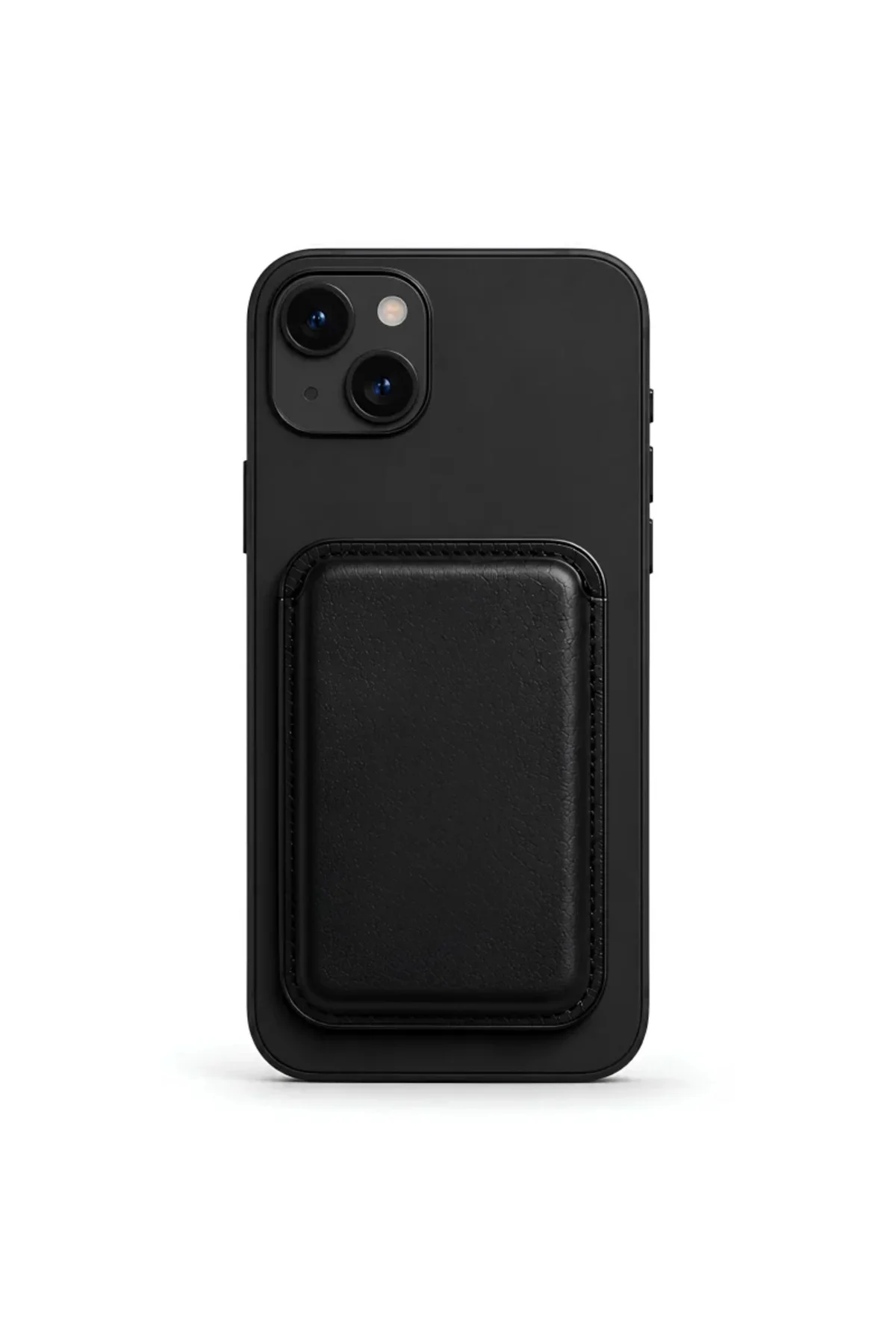 iPhone 14 Plus Heritage Hakiki Deri Cüzdan Magsafe Noir Siyah