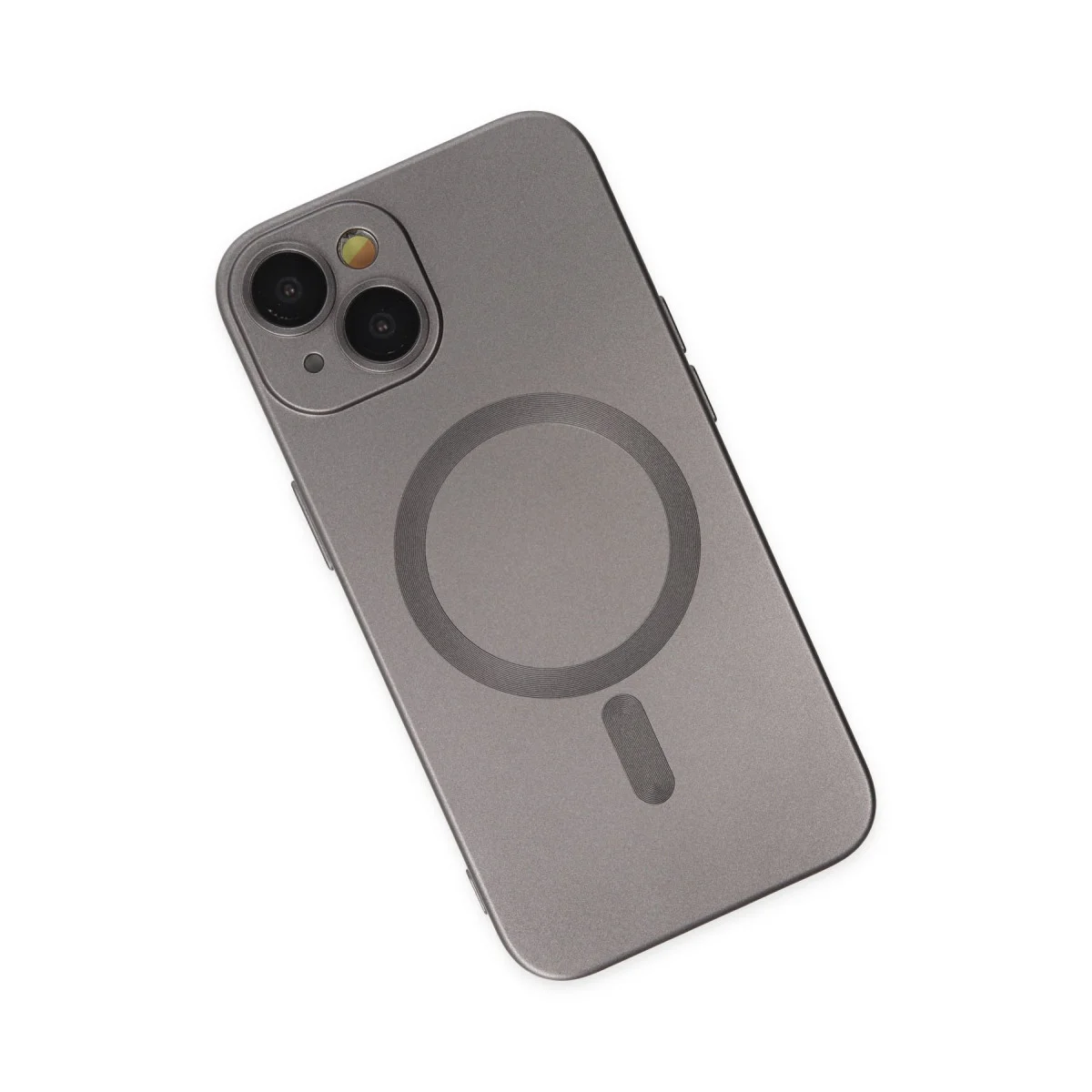 iPhone 14 Plus Kılıf Moshi Lens Magneticsafe Silikon - Füme | Magsafe Uyumlu Şık Koruma