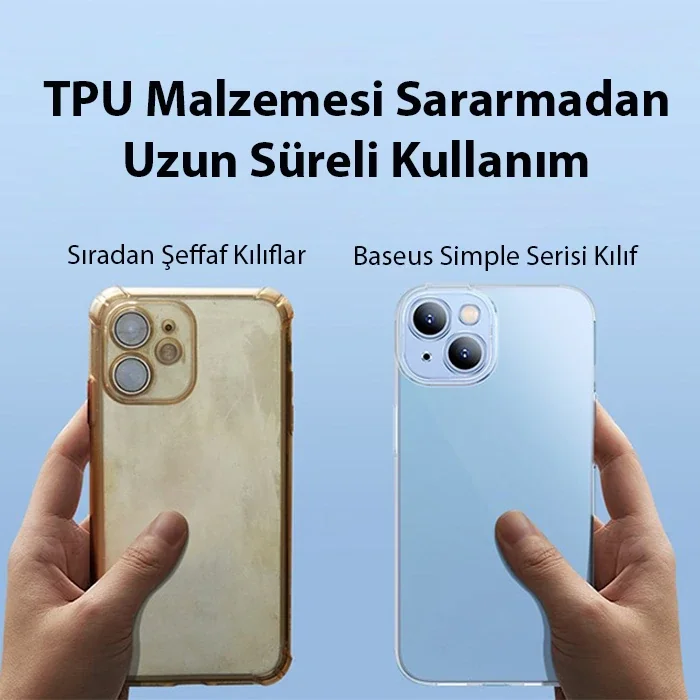 iPhone 14 Plus Kılıf 6.7" Şeffaf Darbe Emici Kamera Korumalı