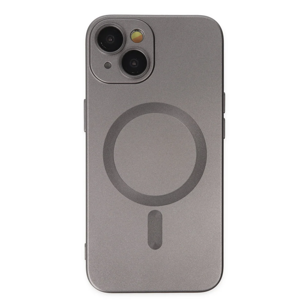 iPhone 14 Plus Kılıf Moshi Lens Magneticsafe Silikon - Füme | Magsafe Uyumlu Şık Koruma